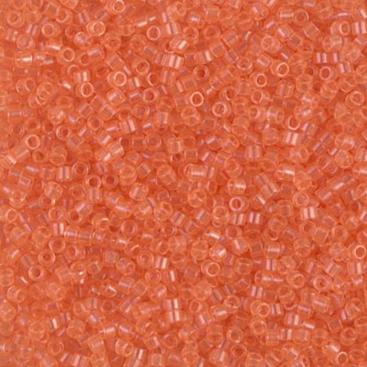 Miyuki 11/0 Delica Beads, DB1411, Transparent Peach, 5g