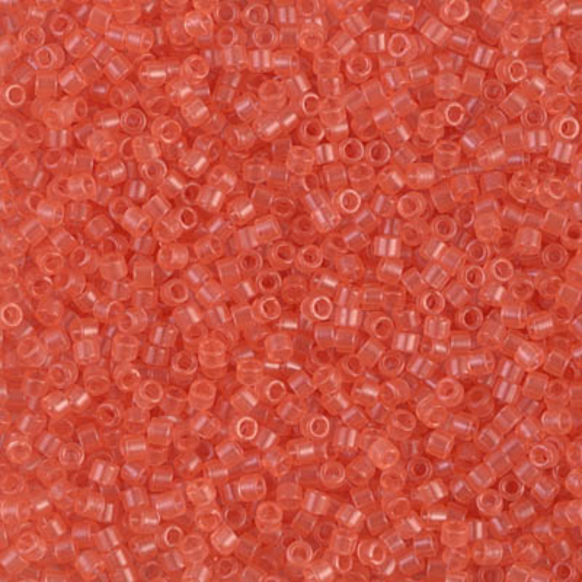 Miyuki 11/0 Delica Beads, DB1412, Transparent Salmon, 5g