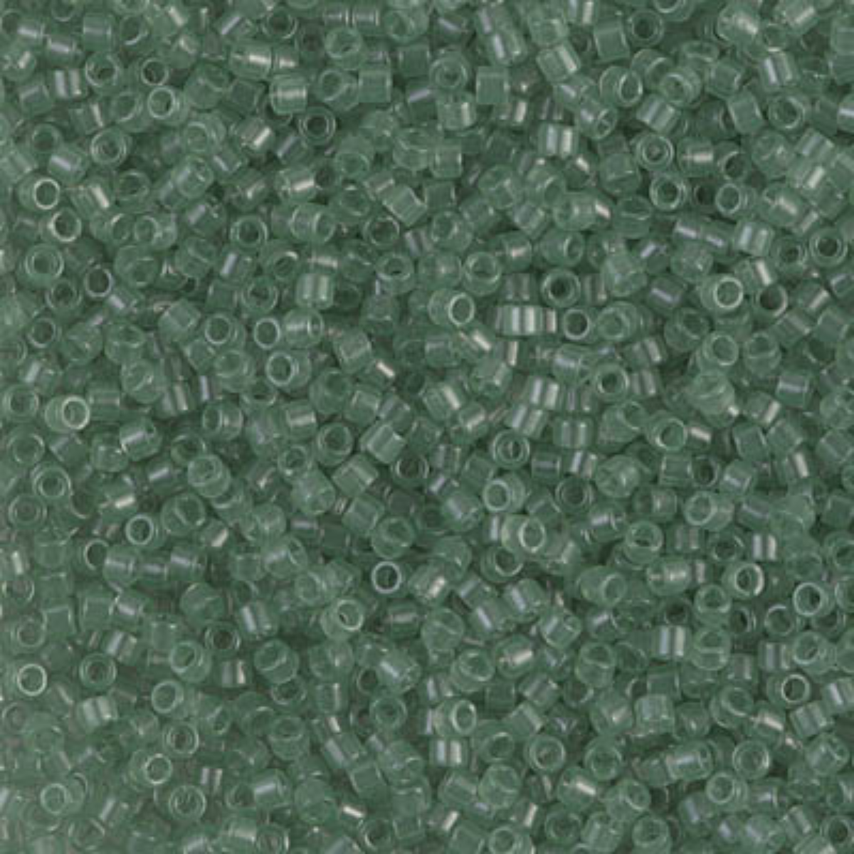 Miyuki 11/0 Delica Beads, DB1415, Transparent Light Moss Green, 5g
