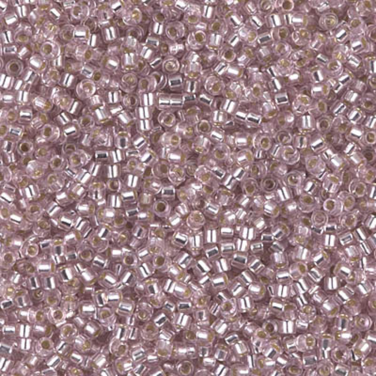 Miyuki 11/0 Delica Beads, DB1433, Silver Lined Pale Blush, 5g
