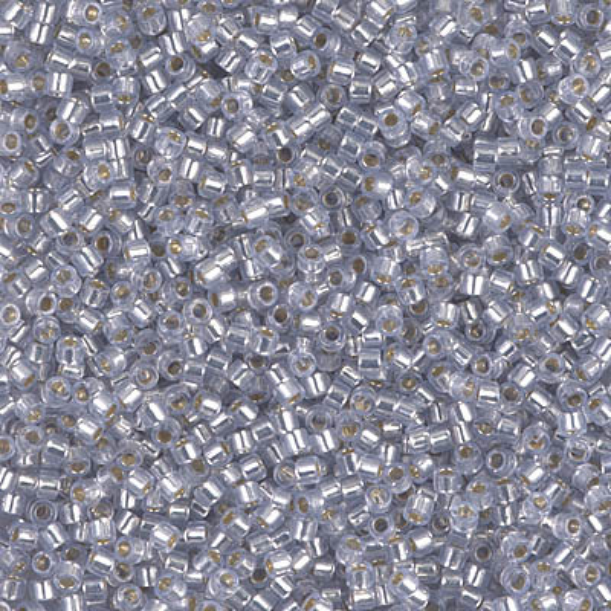 Miyuki 11/0 Delica Beads, DB1435, Silver Lined Pale Amethyst, 5g