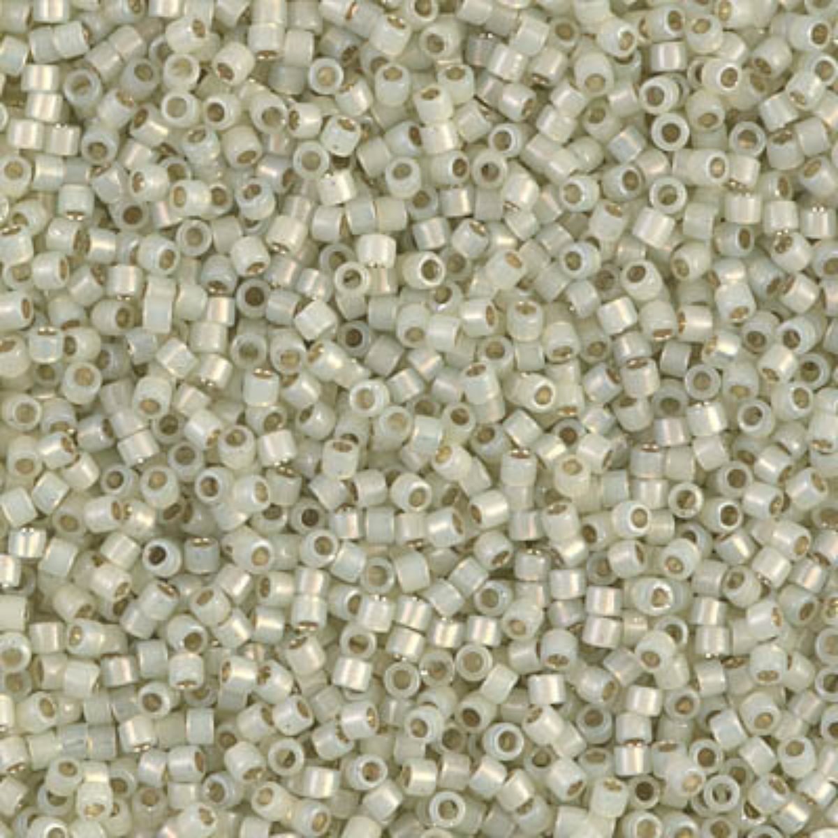 Miyuki 11/0 Delica Beads, DB1453, Silver Lined Pale Lime Opal, 5g