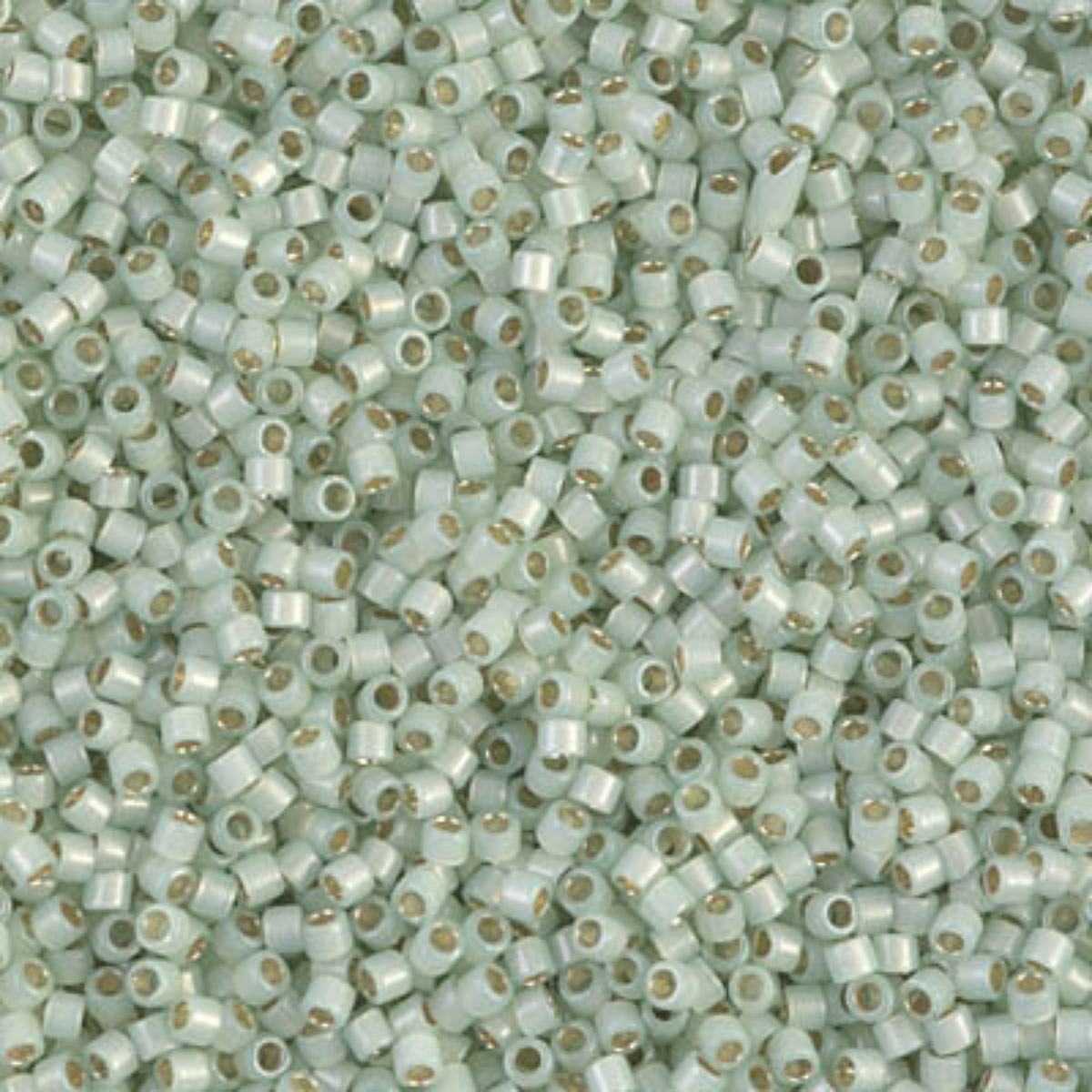 Miyuki 11/0 Delica Beads, DB1454, Silver Lined Light Moss Opal, 5g