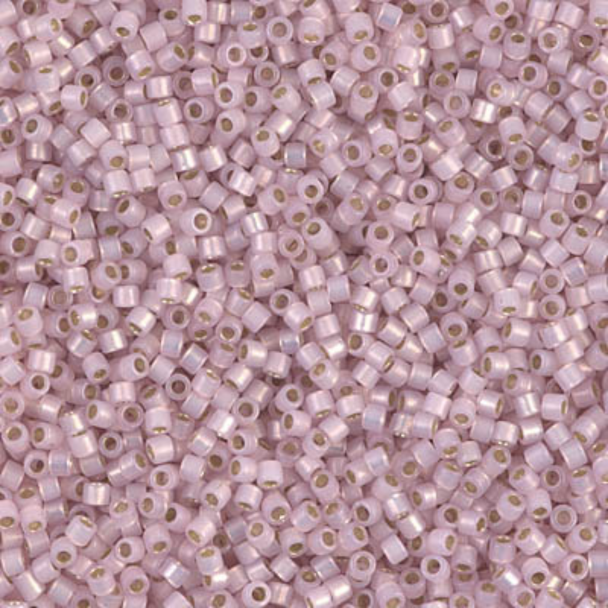 Miyuki 11/0 Delica Beads, DB1457, Silver Lined Pale Rose Opal, 5g