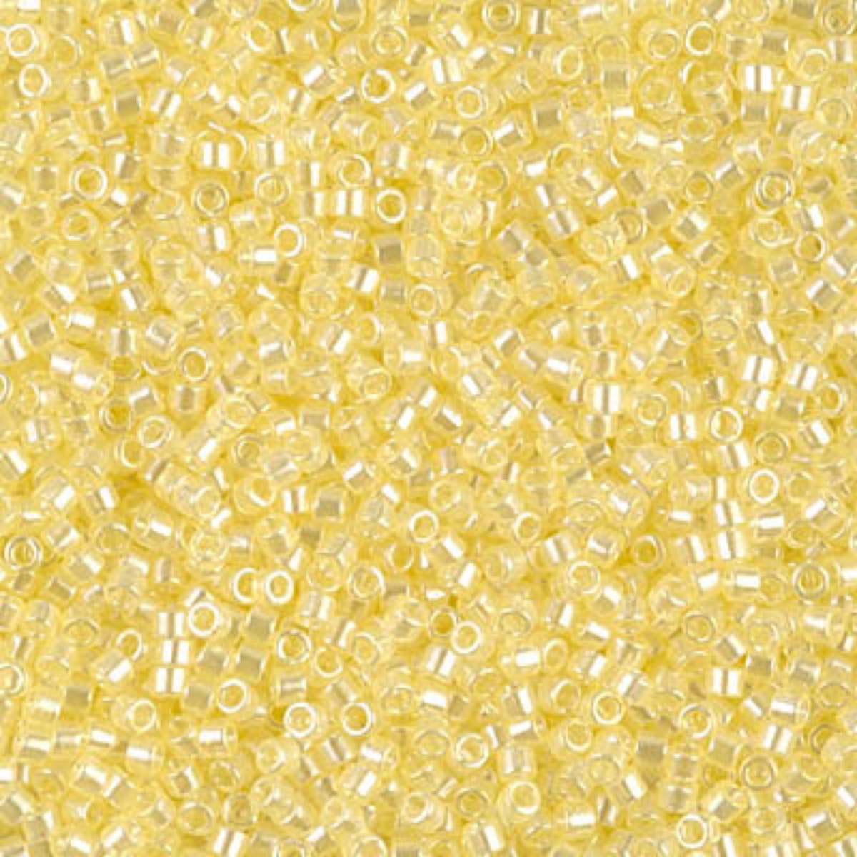 Miyuki 11/0 Delica Beads, DB1471, Transparent Pale Yellow Luster, 5g