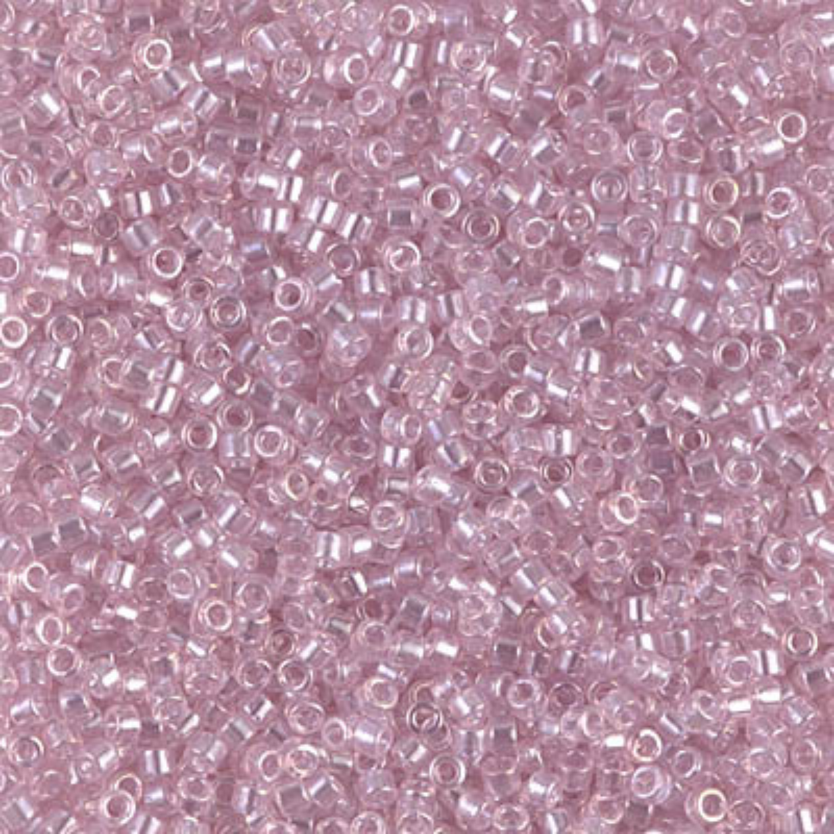 Miyuki 11/0 Delica Beads, DB1472, Transparent Pale Rose Luster, 5g