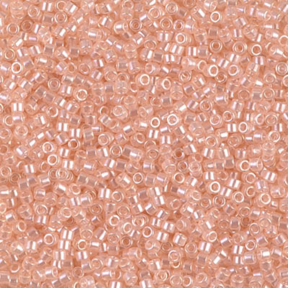 Miyuki 11/0 Delica Beads, DB1479, Transparent Pale Peach Luster, 5g