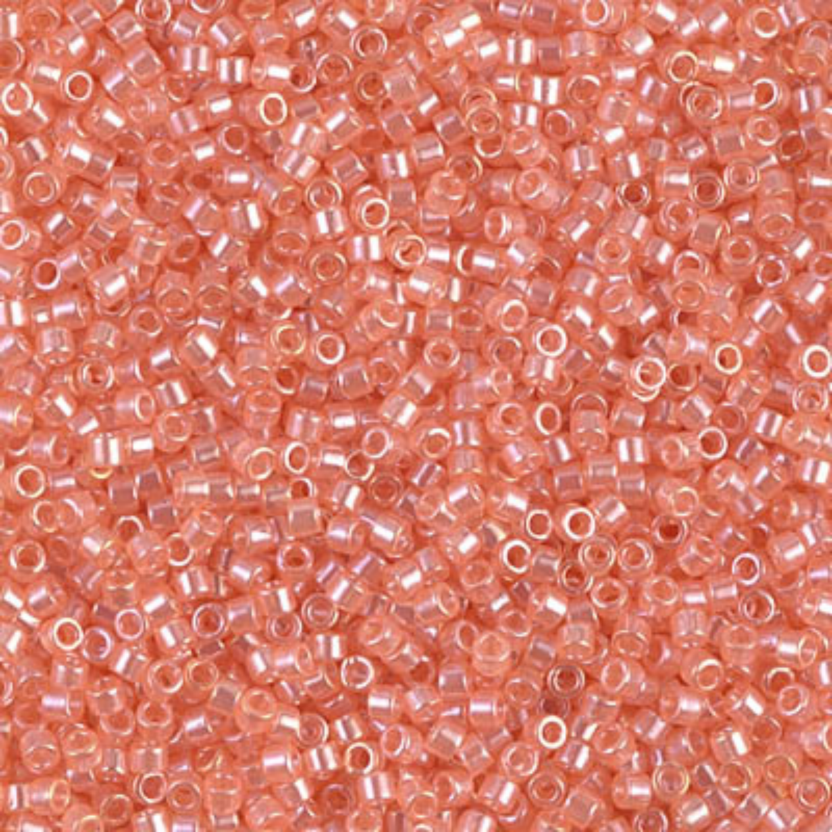 Miyuki 11/0 Delica Beads, DB1480, Transparent Peach Luster, 5g