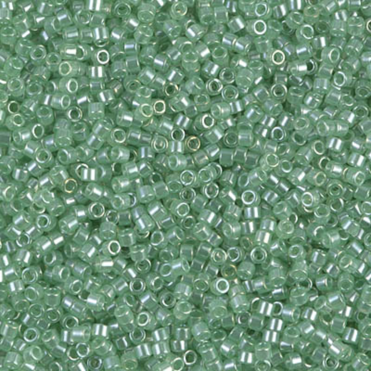 Miyuki 11/0 Delica Beads, DB1483, Transparent Mint Luster, 5g