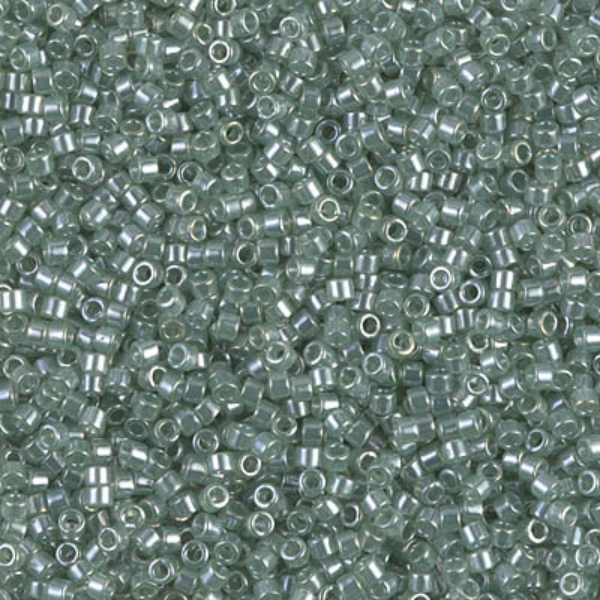 Miyuki 11/0 Delica Beads, DB1484, Transparent Light Moss Luster, 5g