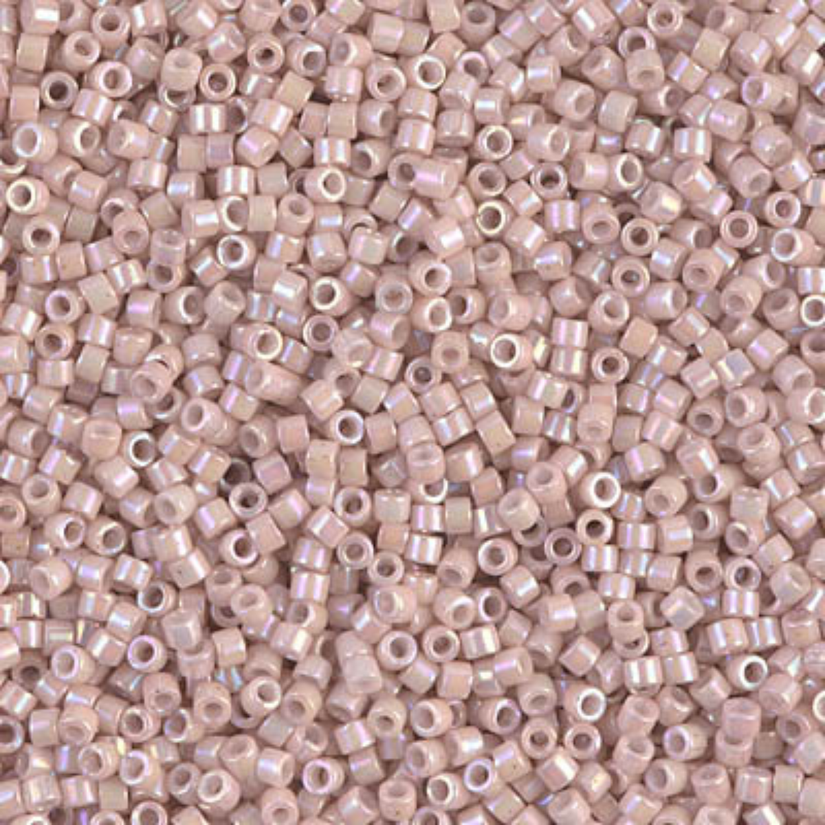 Miyuki 11/0 Delica Beads, DB1505, Opaque Pink Champagne AB, 5g