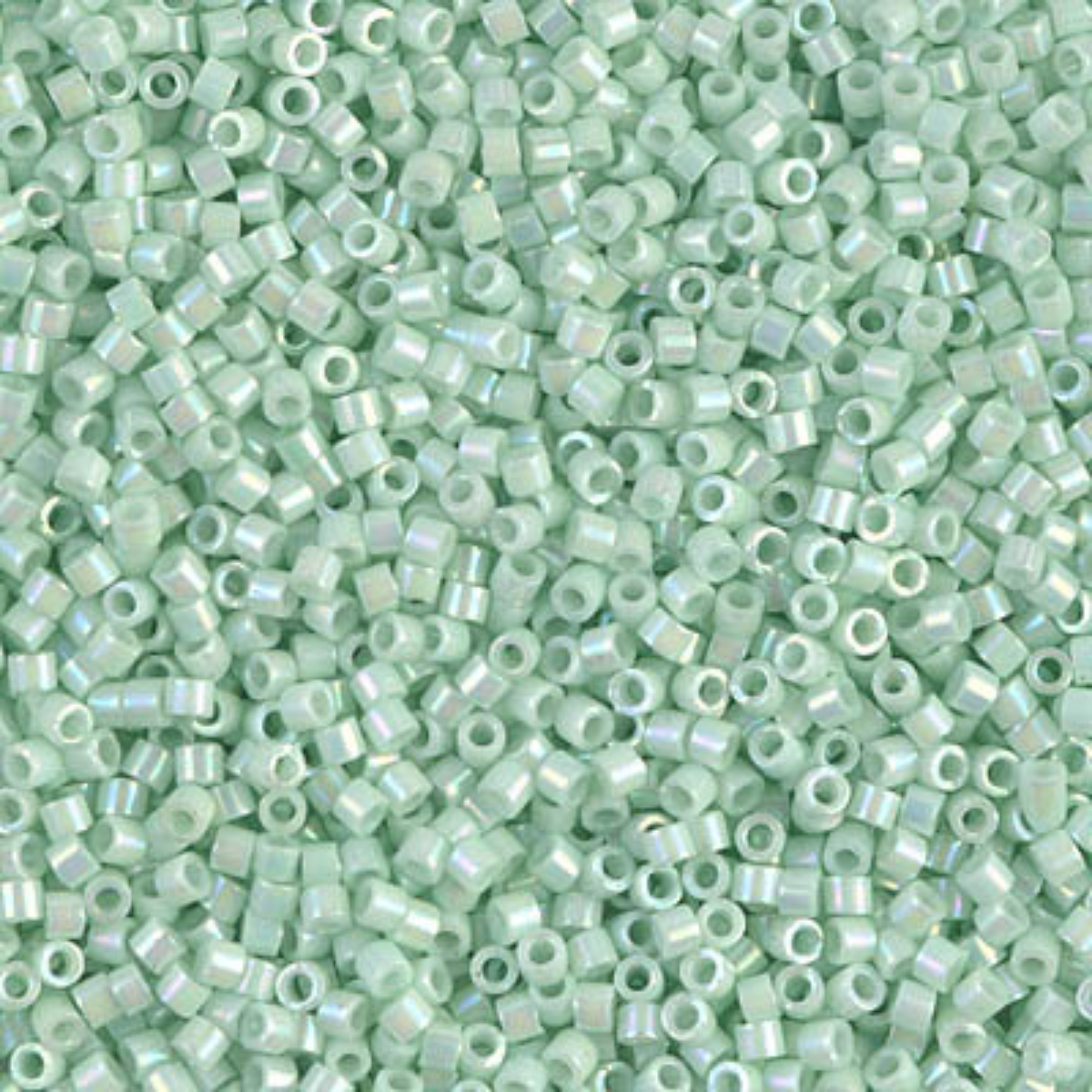 Miyuki 11/0 Delica Beads, DB1506, Opaque Light Mint AB, 5g