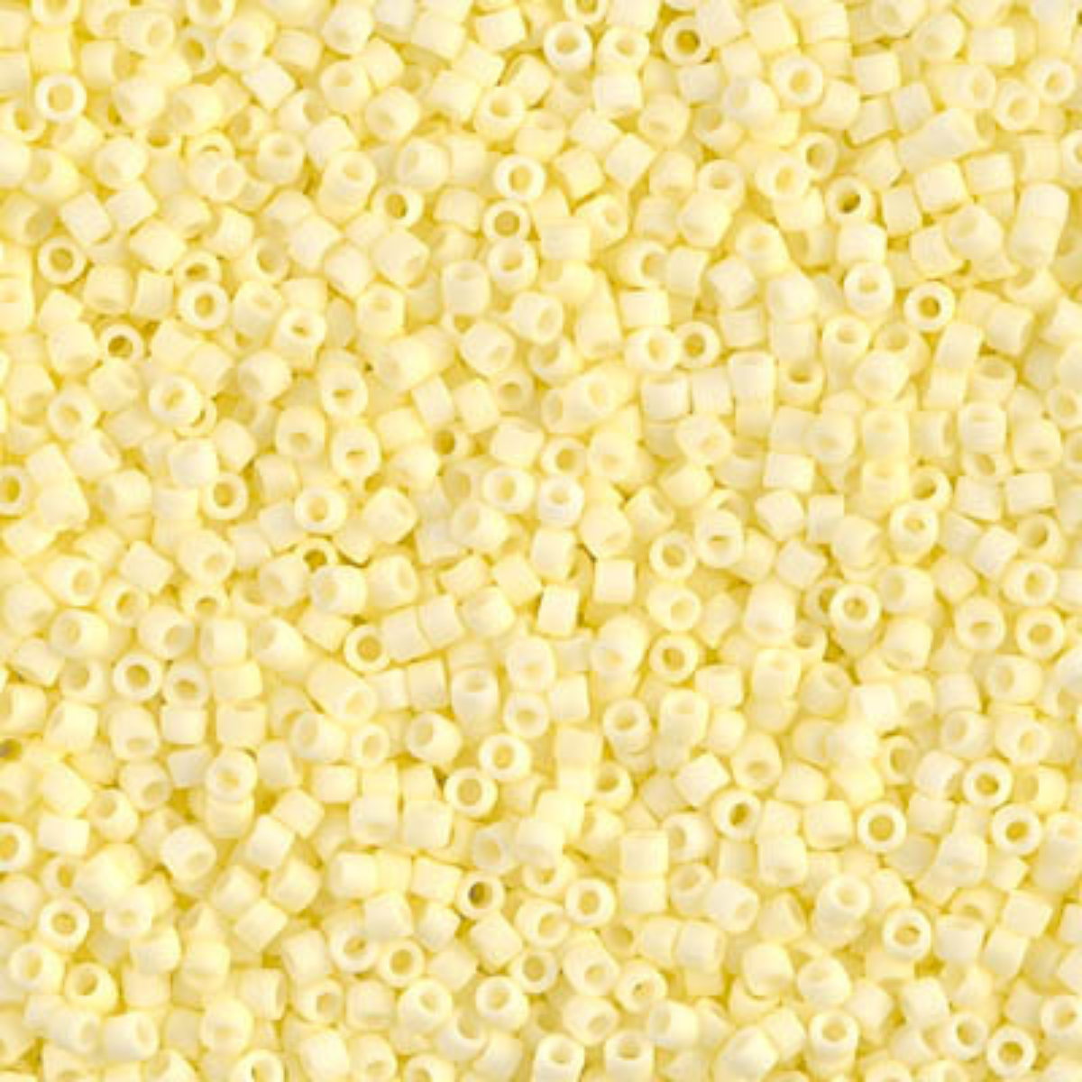 Miyuki 11/0 Delica Beads, DB1511-1, Matte Opaque Pale Yellow, 5g