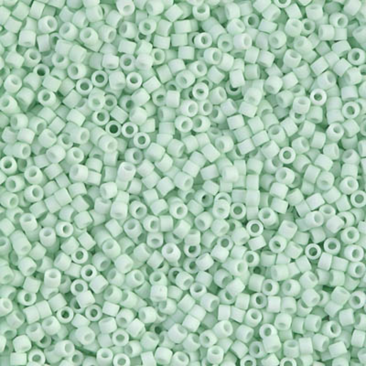 Miyuki 11/0 Delica Beads, DB1516-1, Matte Opaque Light Mint, 5g