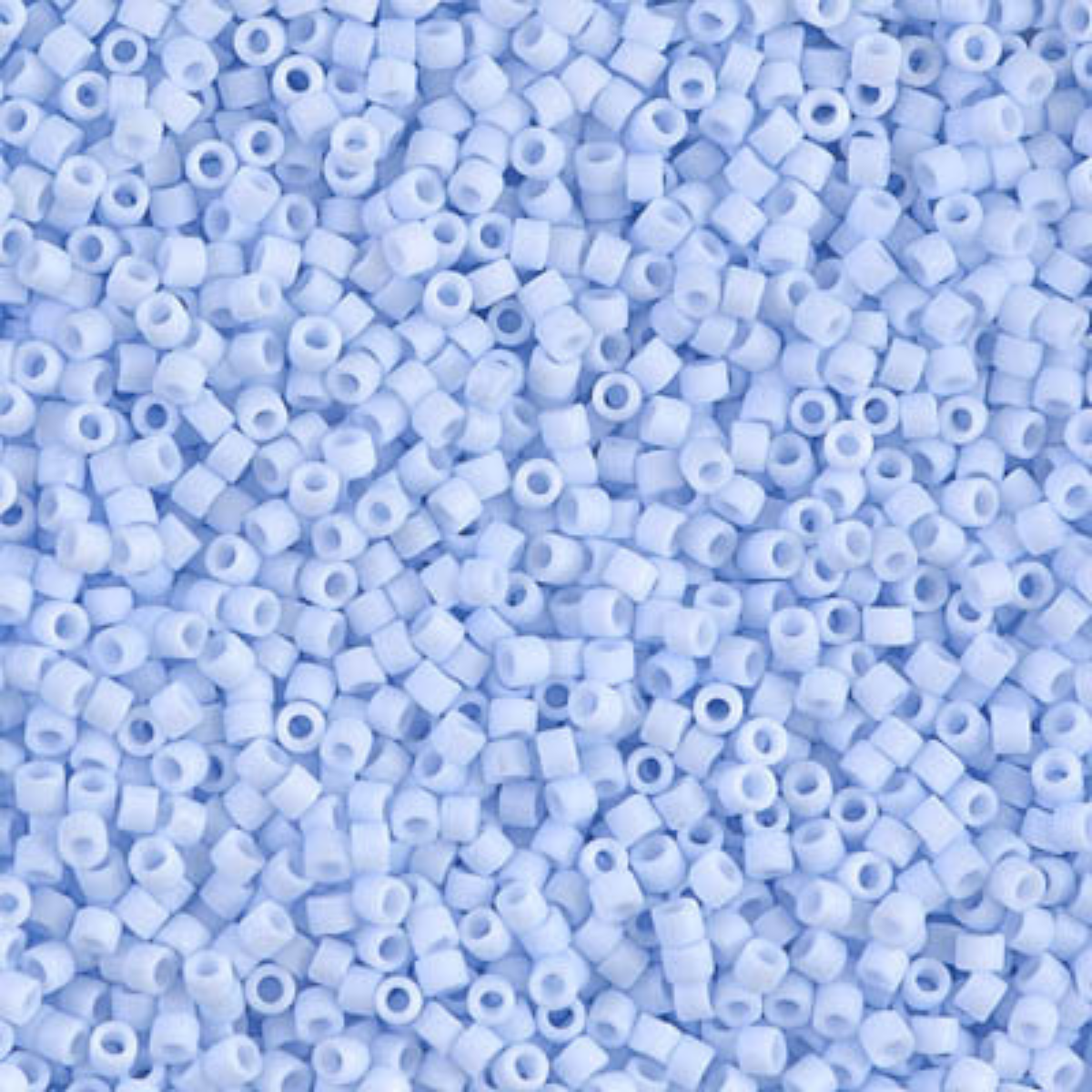 Miyuki 11/0 Delica Beads, DB1517-1, Matte Opaque Light Sky Blue, 5g