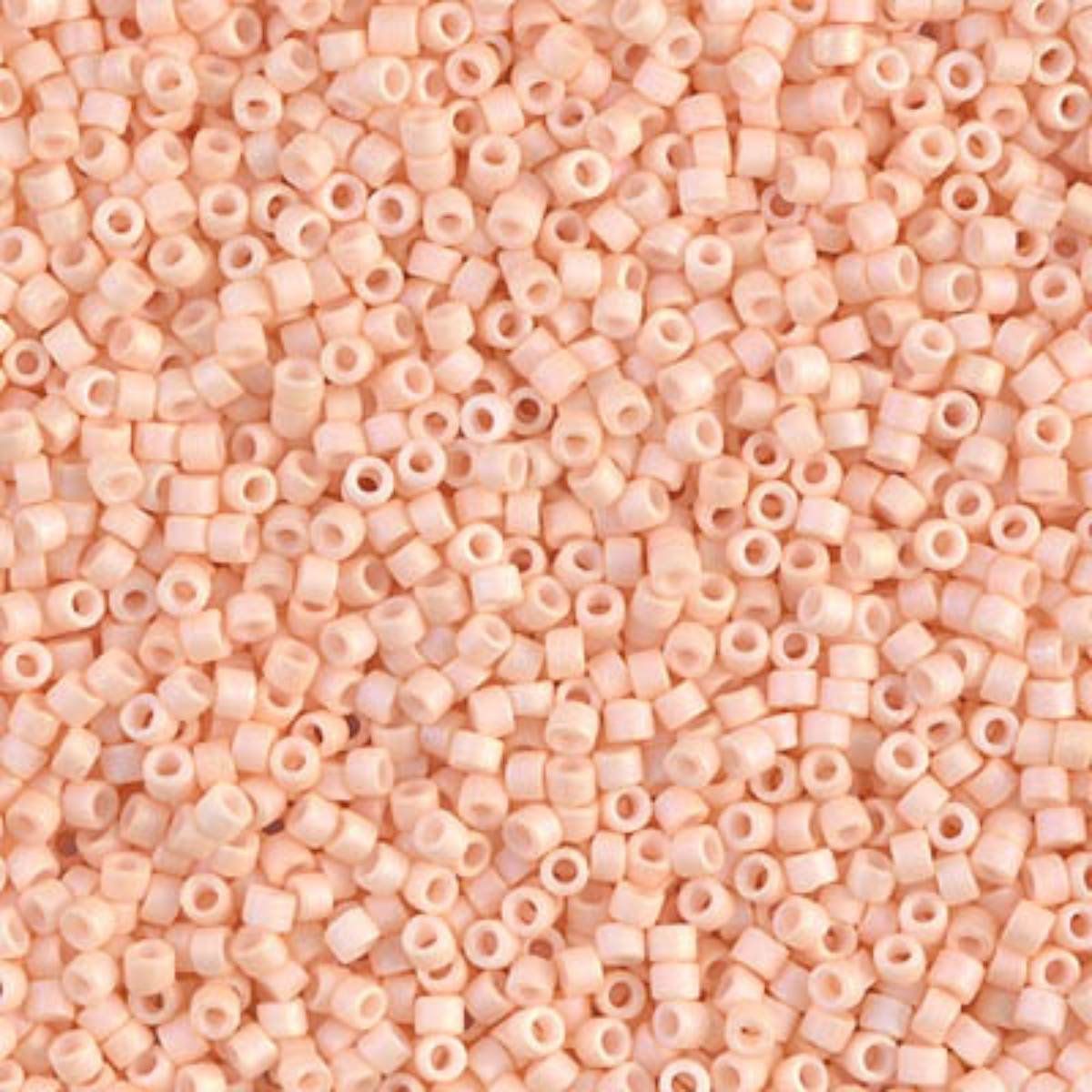 Miyuki 11/0 Delica Beads, DB1522, Matte Opaque Light Peach AB, 5g