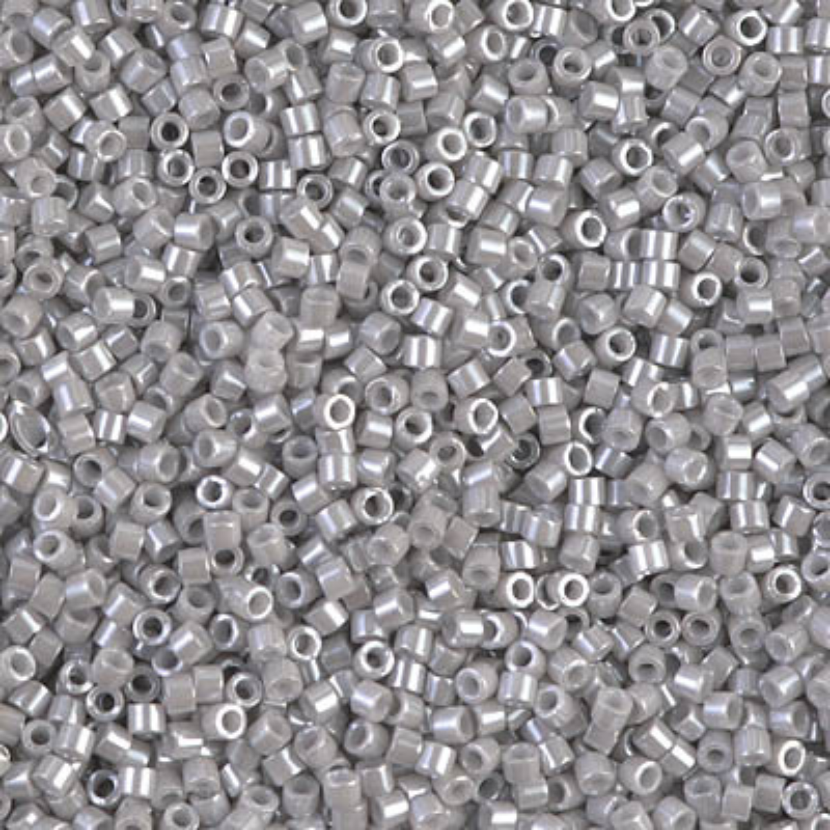 Miyuki 11/0 Delica Beads, DB1538-1, Opaque Light Smoke Ceylon, 5g