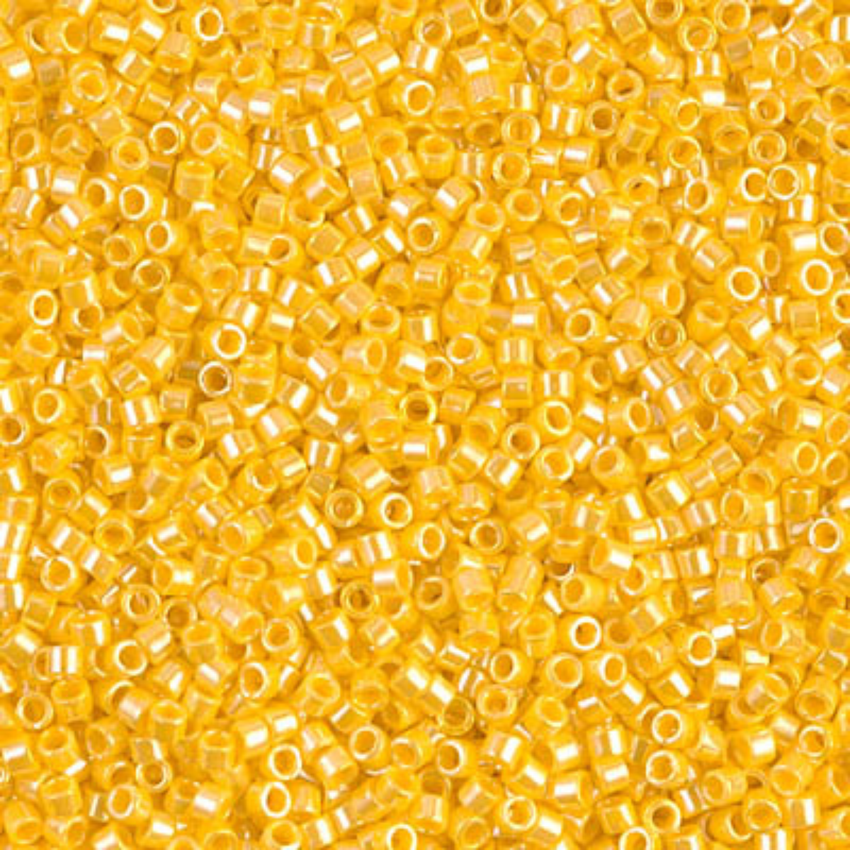 Miyuki 11/0 Delica Beads, DB1562, Opaque Canary Luster, 5g