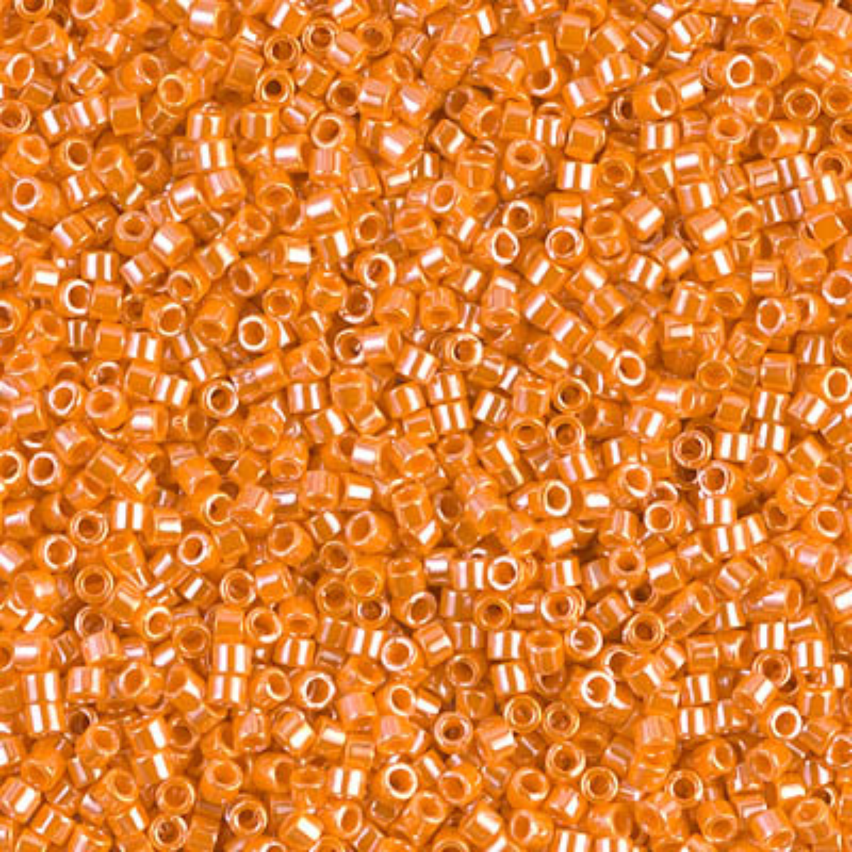Miyuki 11/0 Delica Beads, DB1563, Opaque Mandarin Luster, 5g