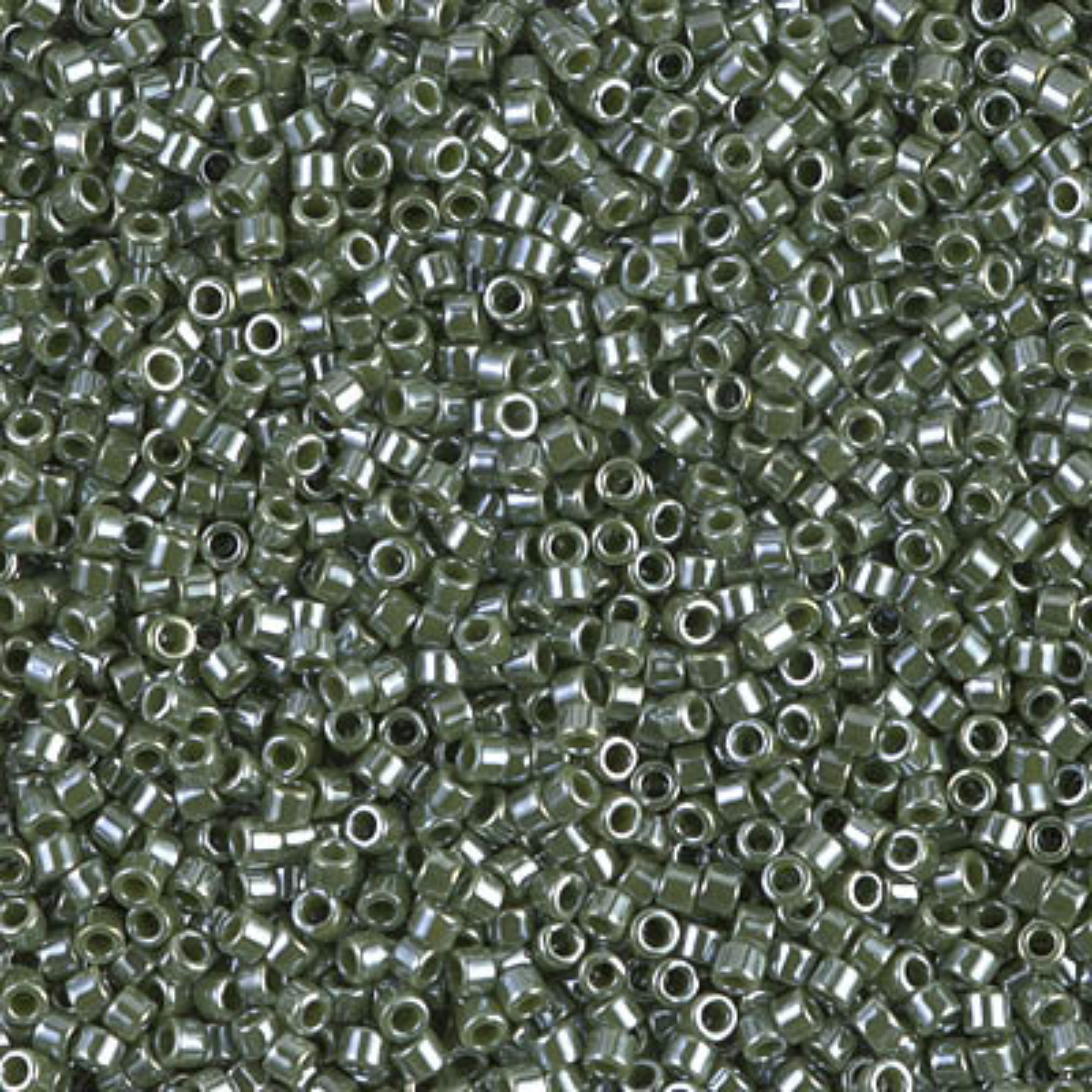 Miyuki 11/0 Delica Beads, DB1566, Opaque Avocado Luster, 5g