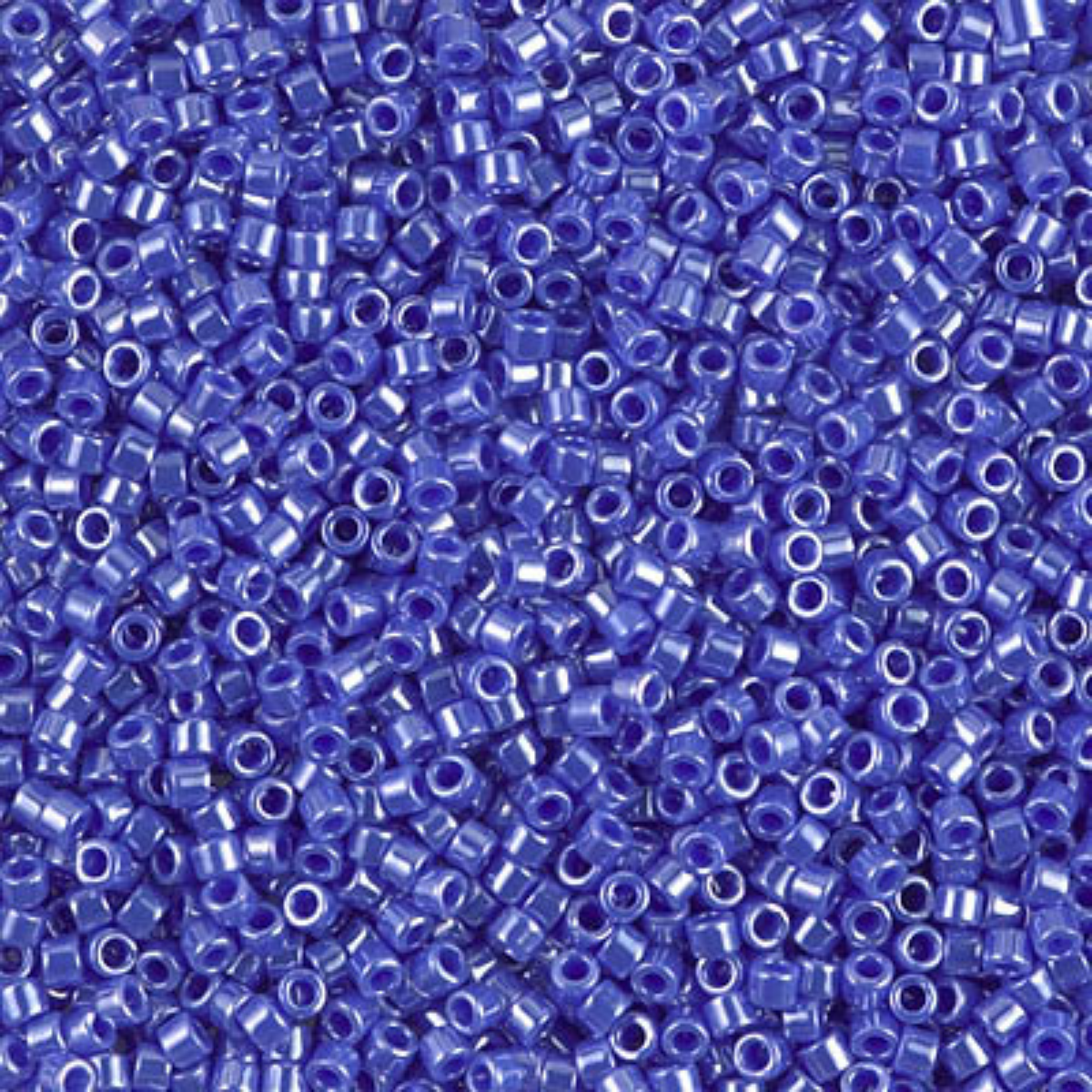 Miyuki 11/0 Delica Beads, DB1569, Opaque Cyan Blue Luster, 5g