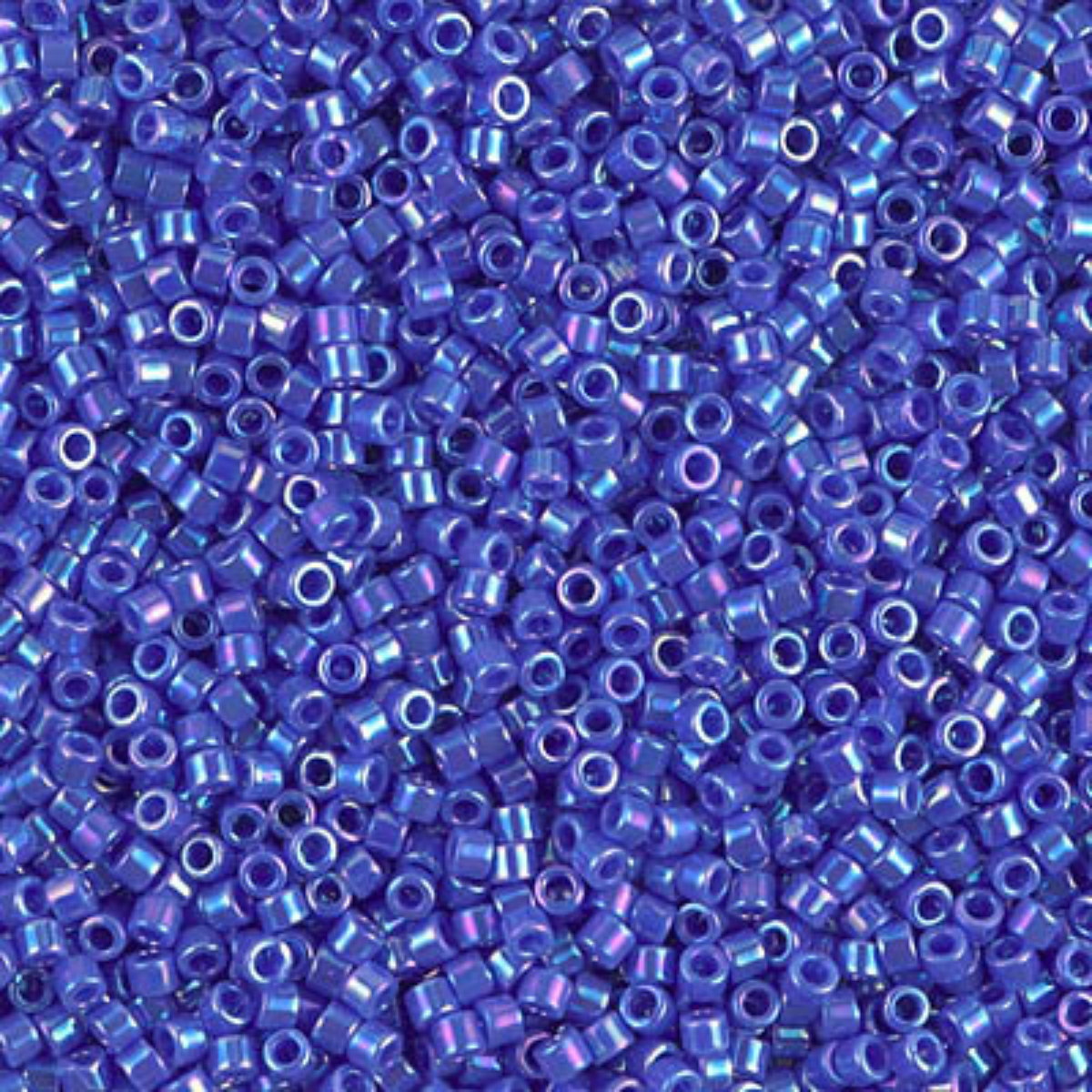 Miyuki 11/0 Delica Beads, DB1578, Opaque Cyan Blue AB, 5g