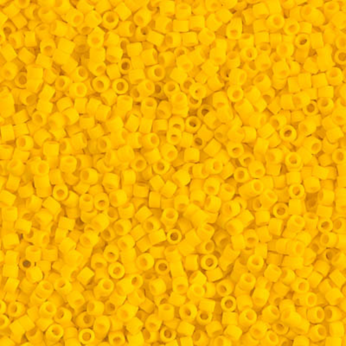 Miyuki 11/0 Delica Beads, DB1582, Matte Opaque Canary, 5g