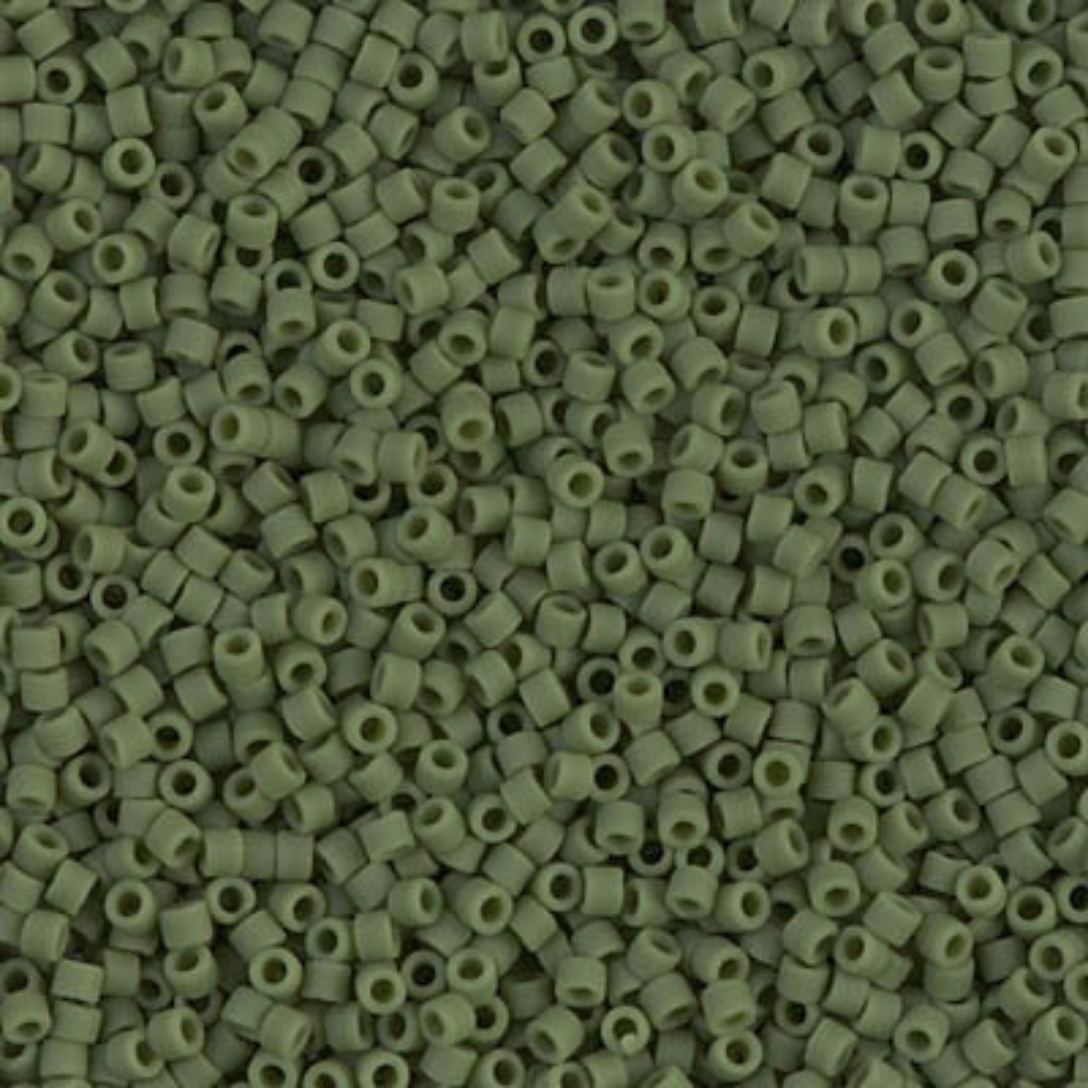 Miyuki 11/0 Delica Beads, DB1585, Matte Opaque Avocado, 5g
