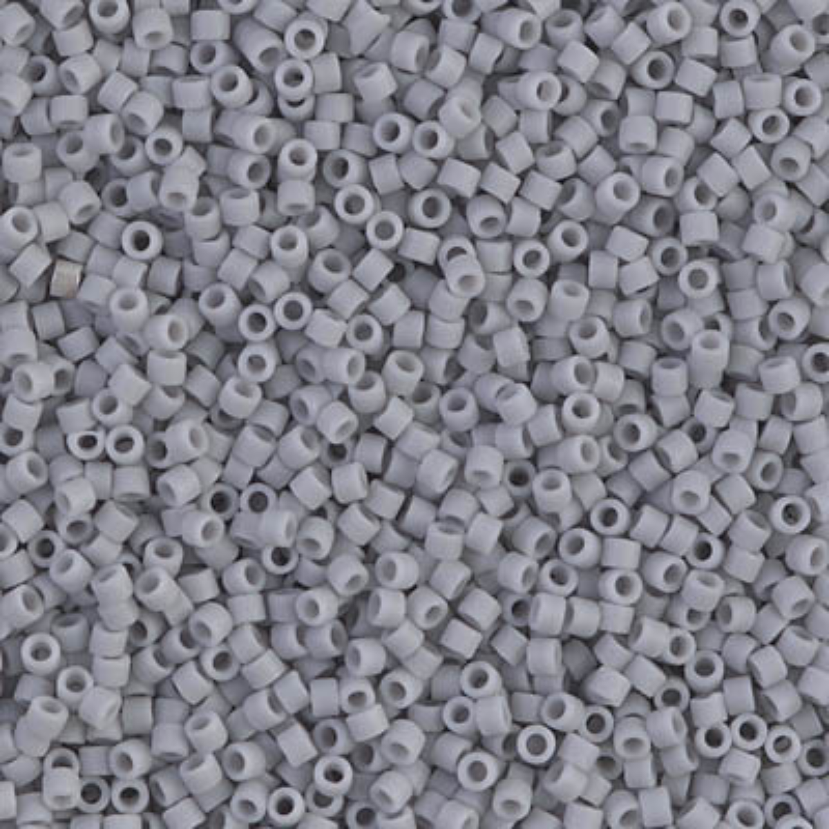 Miyuki 11/0 Delica Beads, DB1589, Matte Opaque Ghost Grey, 5g
