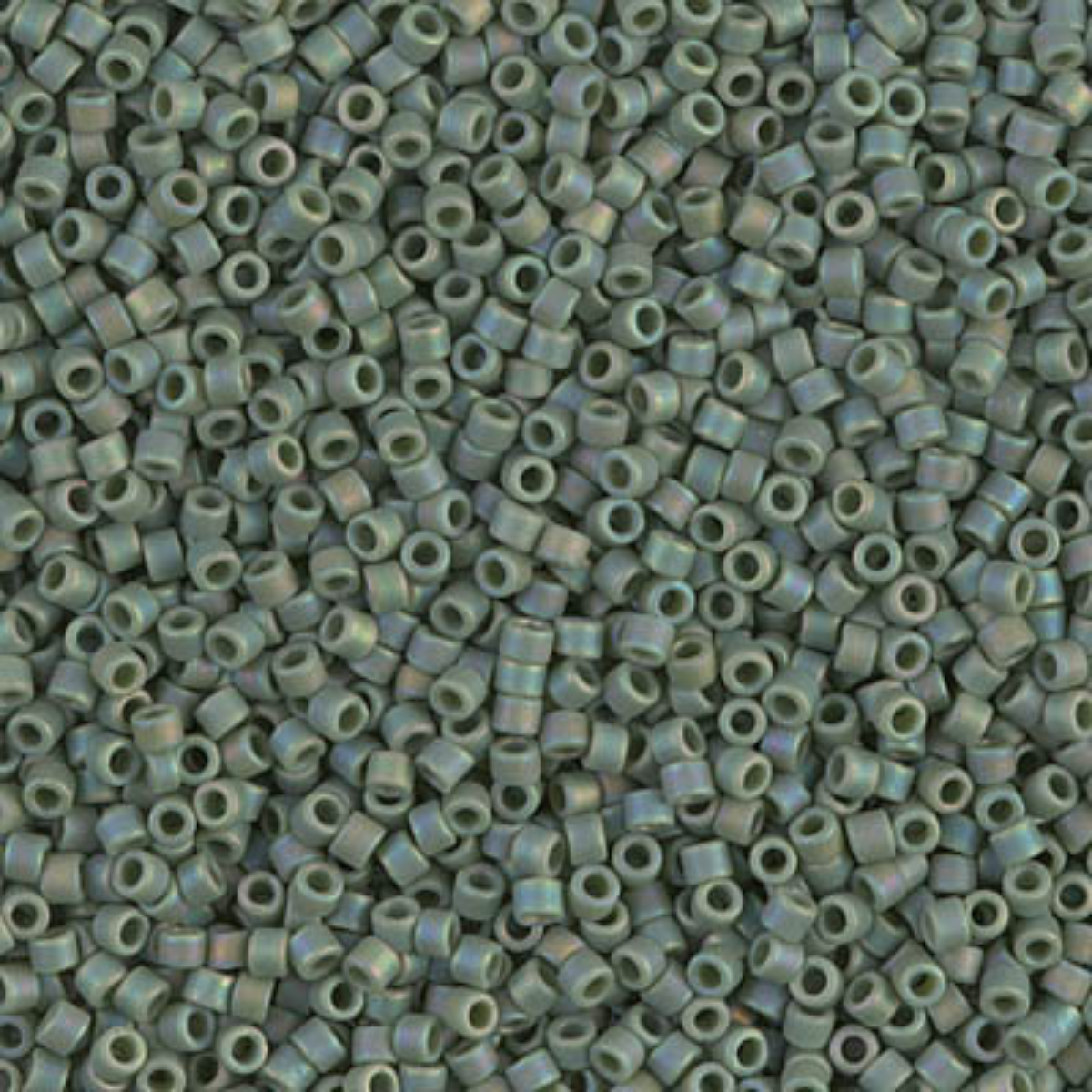 Miyuki 11/0 Delica Beads, DB1594, Matte Opaque Avocado AB, 5g