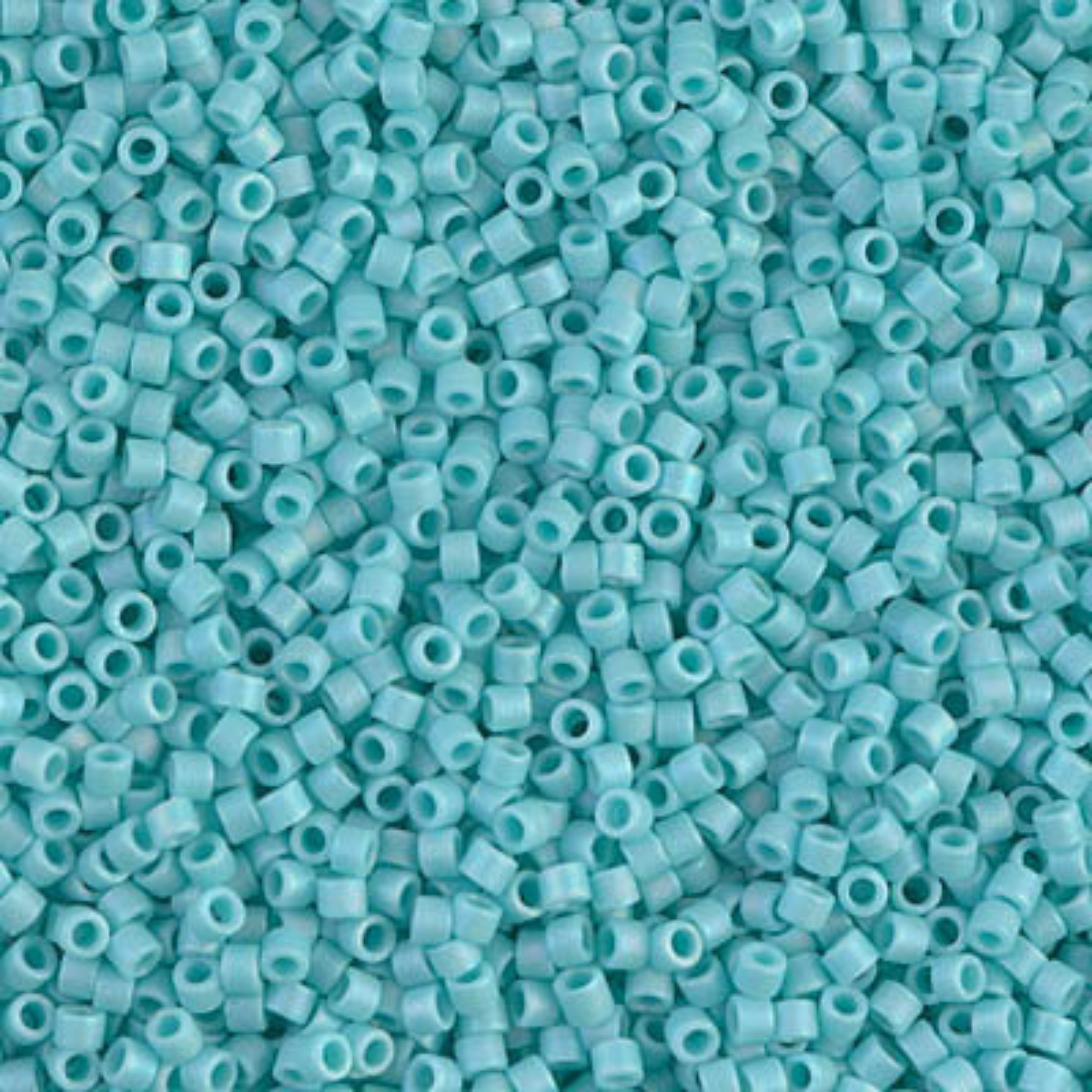 Miyuki 11/0 Delica Beads, DB1595, Matte Opaque Sea Opal AB, 5g
