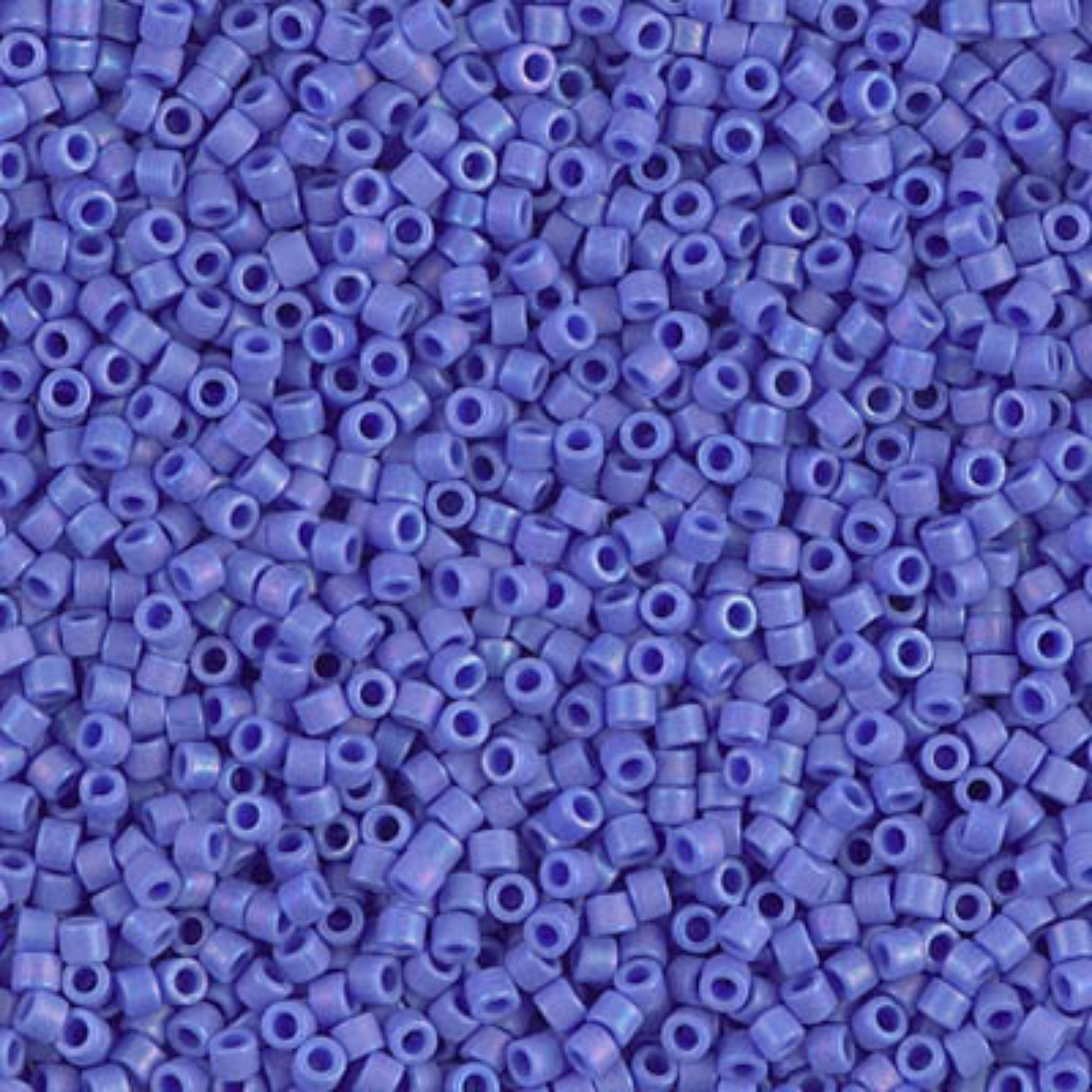 Miyuki 11/0 Delica Beads, DB1597, Matte Opaque Cyan Blue AB, 5g