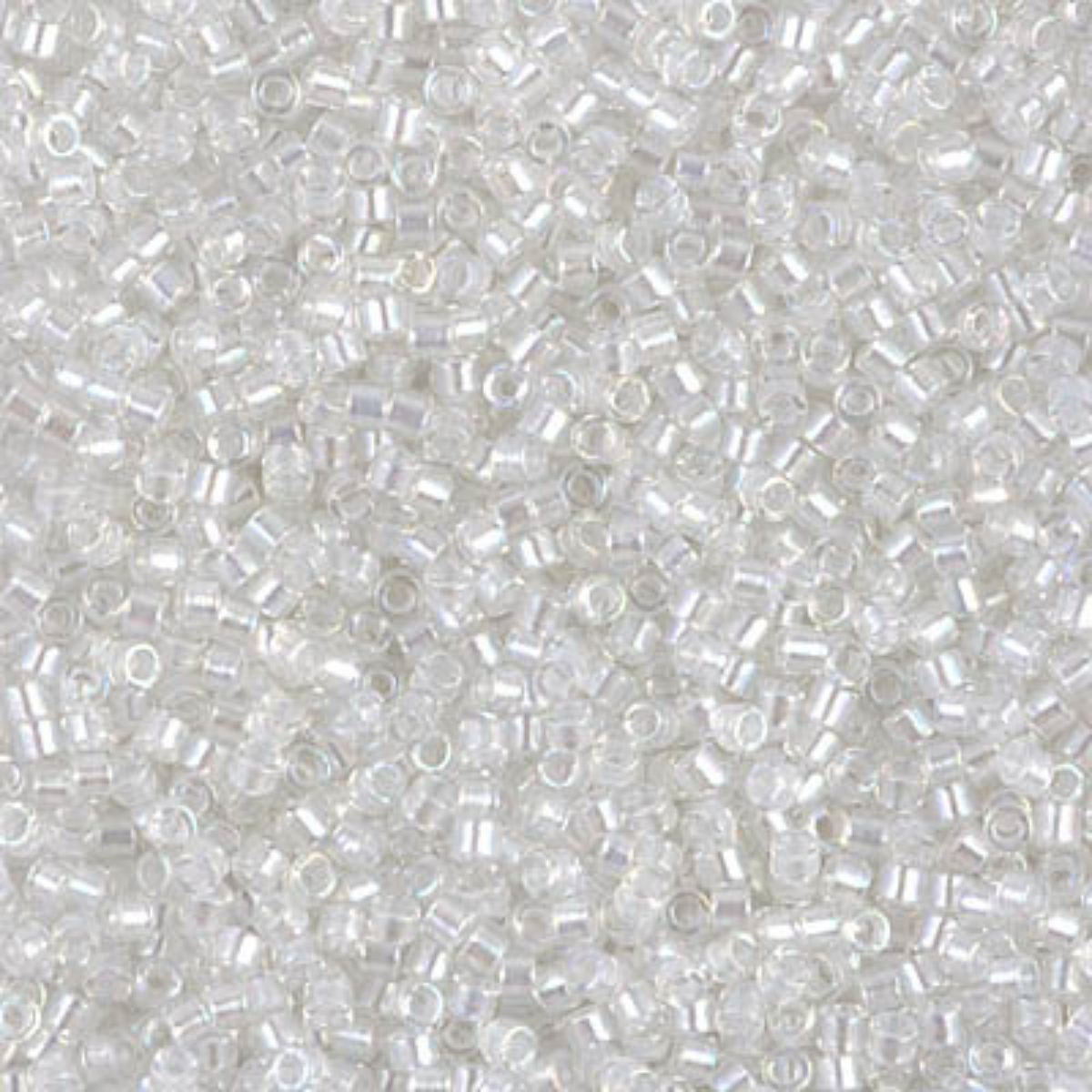 Miyuki 11/0 Delica Beads, DB1671, Pearl Lined Crystal AB, 5g