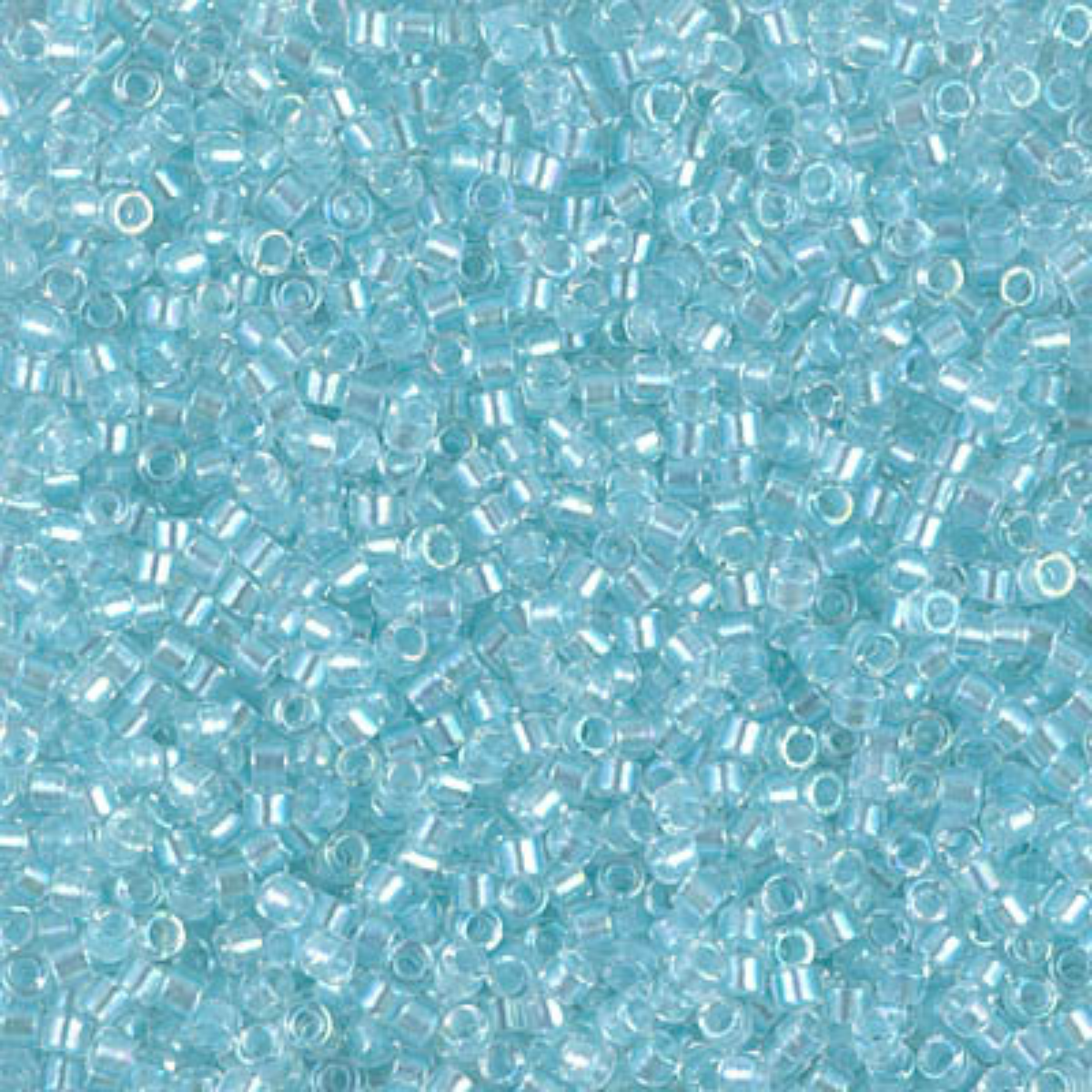Miyuki 11/0 Delica Beads, DB1672, Pearl Lined Glacier Blue AB, 5g