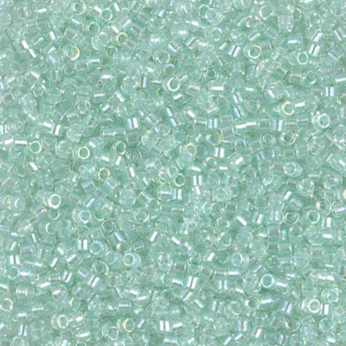 Miyuki 11/0 Delica Beads, DB1675, Pearl Lined Glacier Pale Green Mist AB, 5g
