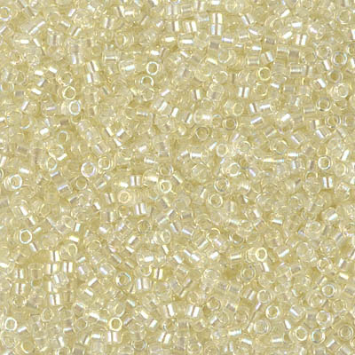 Miyuki 11/0 Delica Beads, DB1676, Pearl Lined Glacier Pale Yellow AB, 5g