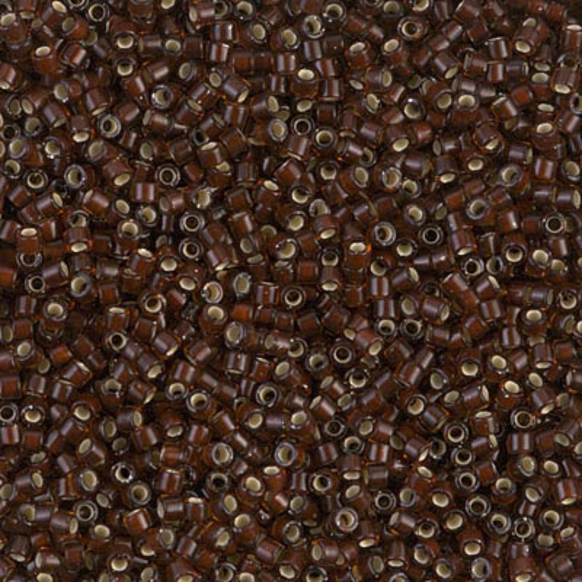 Miyuki 11/0 Delica Beads, DB1684, Silver Lined Glazed Dark Root Beer, 5g