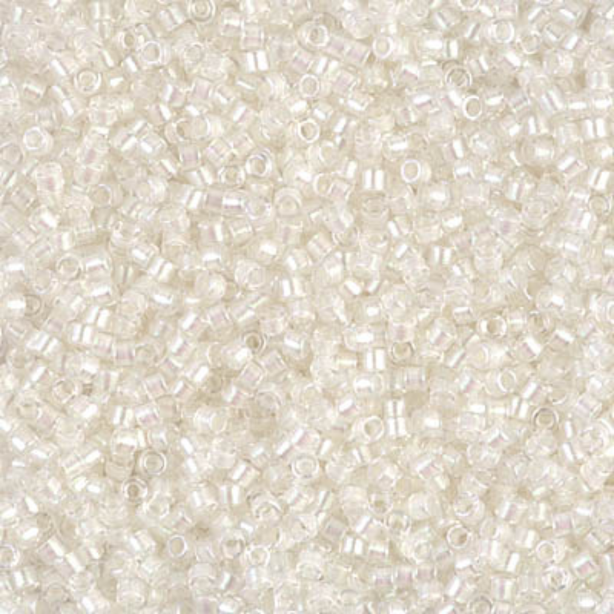 Miyuki 11/0 Delica Beads, DB1701, Pearl Line Pale Beige AB, 5g