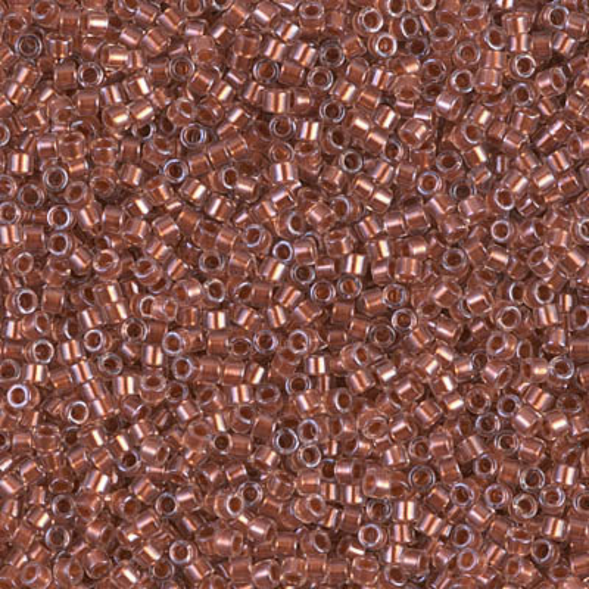 Miyuki 11/0 Delica Beads, DB1704, Copper Pearl Line Mist, 5g