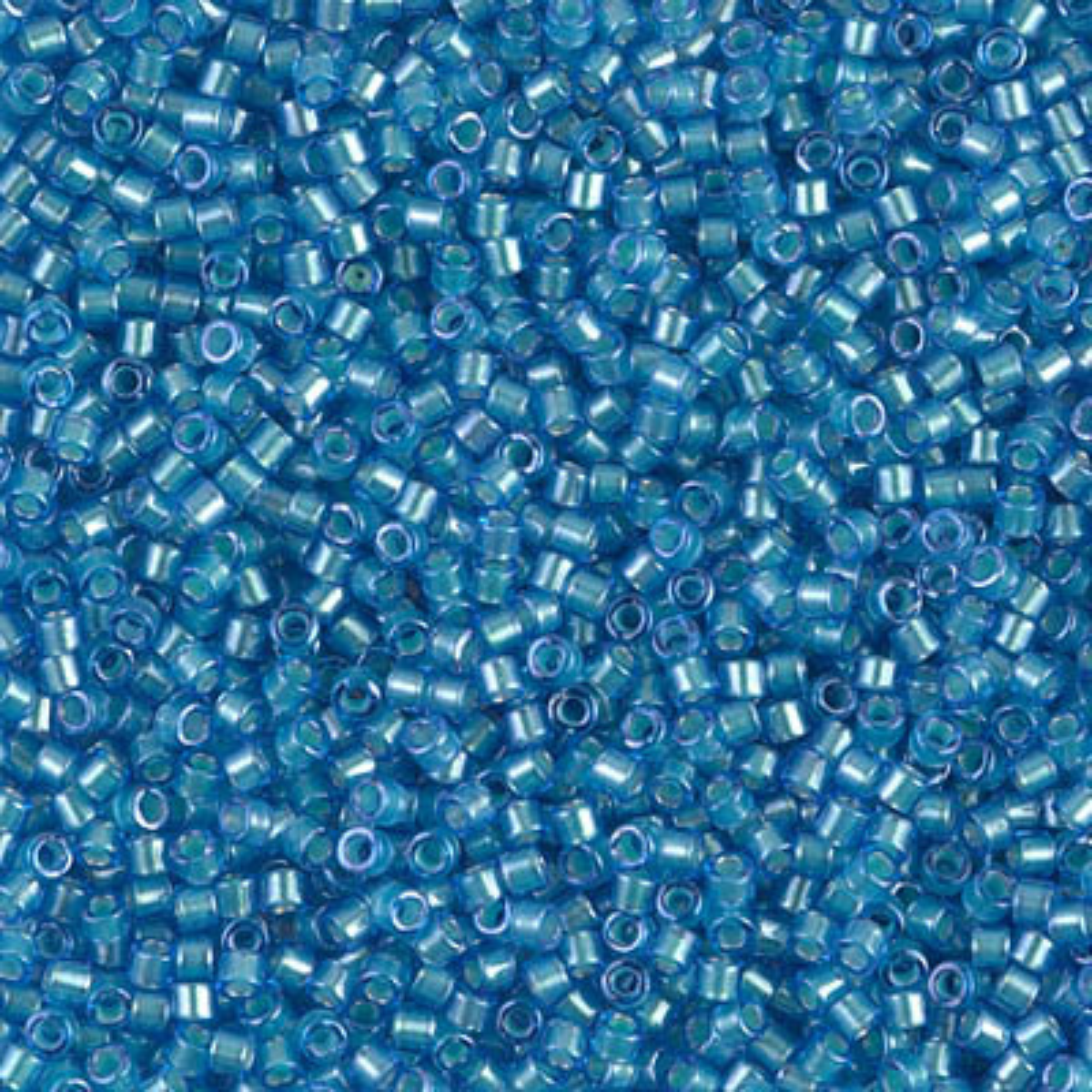 Miyuki 11/0 Delica Beads, DB1709, Mint Pearl Line Azure, 5g