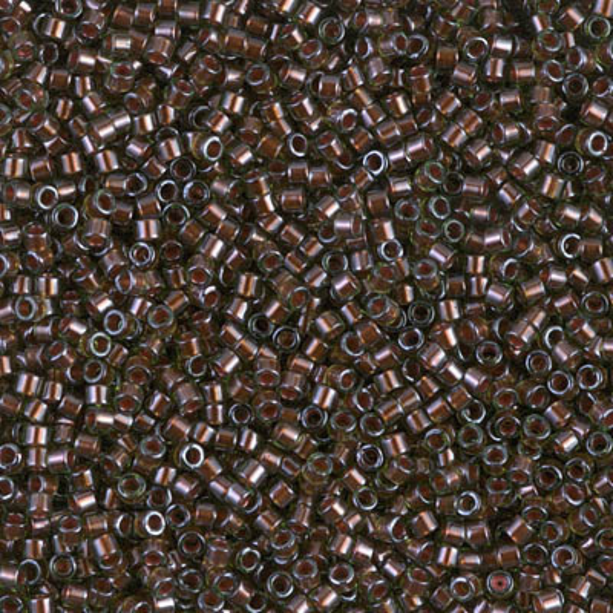 Miyuki 11/0 Delica Beads, DB1710, Copper Line Olive, 5g