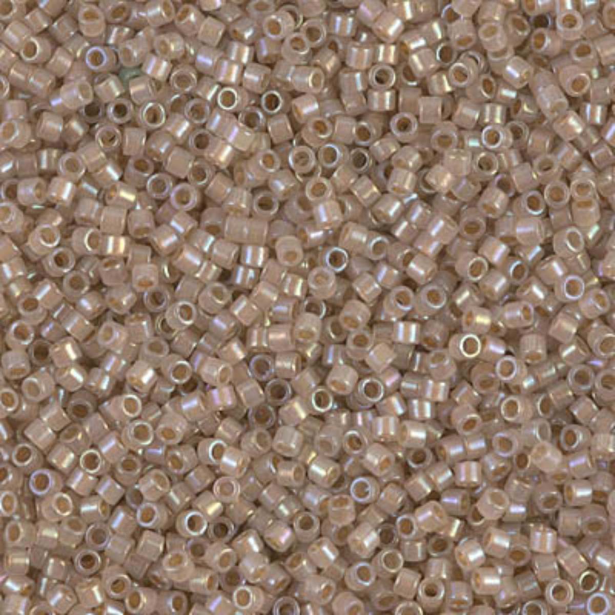 Miyuki 11/0 Delica Beads, DB1731, Beige Lined Opal AB, 5g
