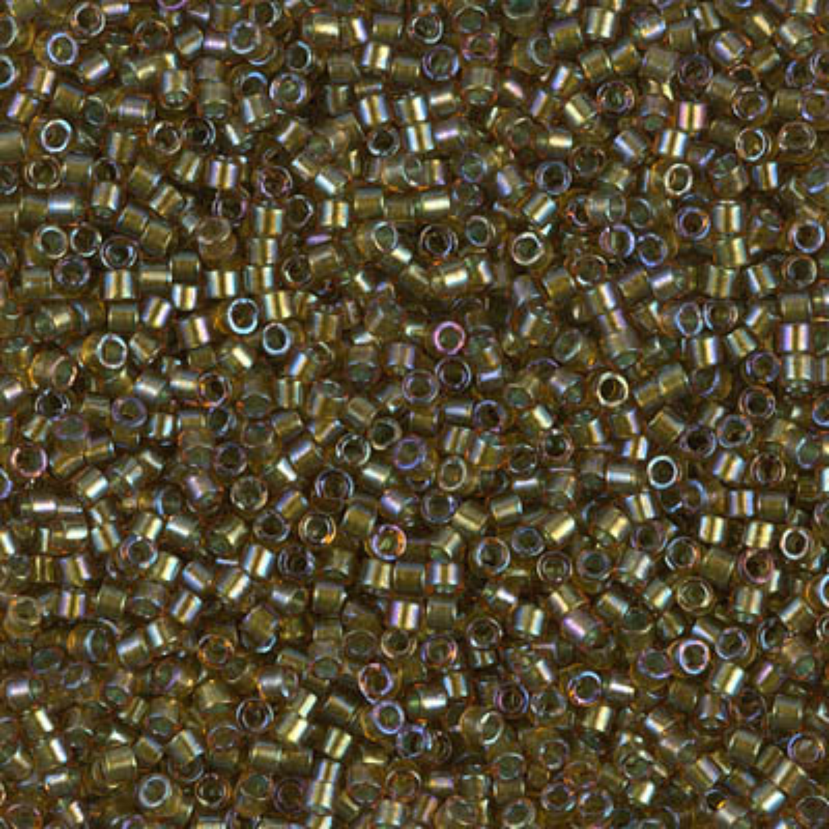 Miyuki 11/0 Delica Beads, DB1739, Sparking Mint Lined Topaz AB, 5g