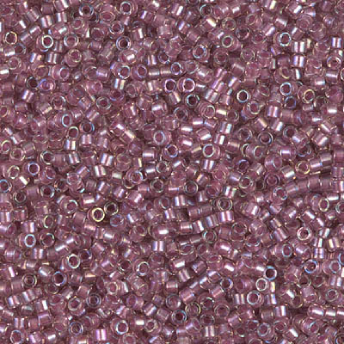 Miyuki 11/0 Delica Beads, DB1745, Sparkling Antique Rose Lined Crystal AB, 5g