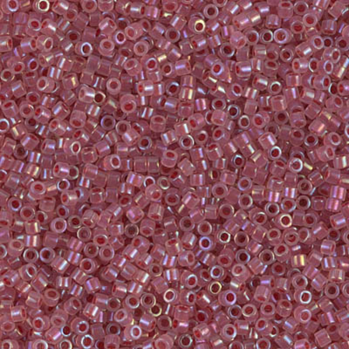 Miyuki 11/0 Delica Beads, DB1746, Claret Lined Opal AB, 5g