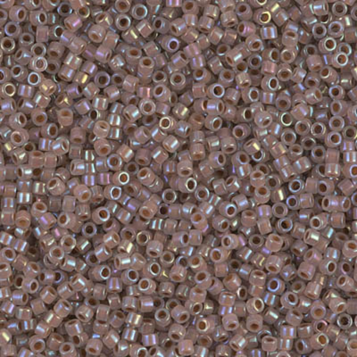 Miyuki 11/0 Delica Beads, DB1749, Cocoa Lined Opal AB, 5g