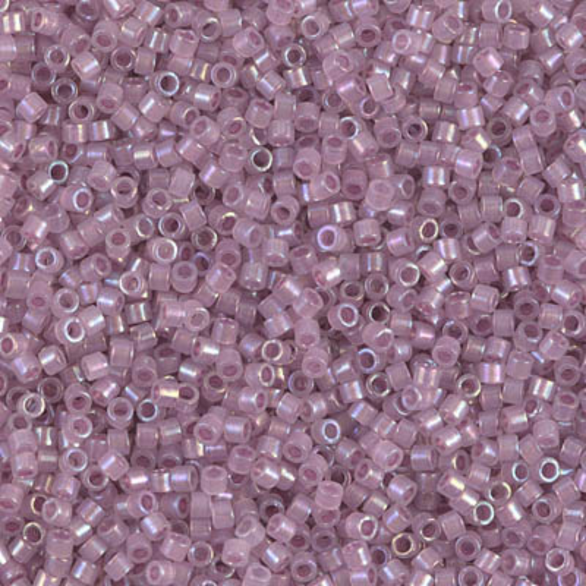 Miyuki 11/0 Delica Beads, DB1752, Sparkling Orchid Lined Opal AB, 5g
