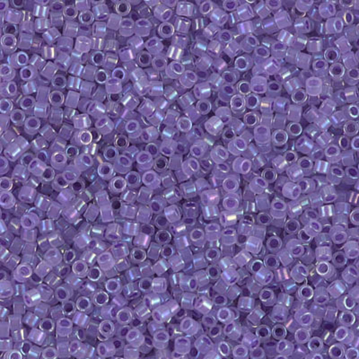 Miyuki 11/0 Delica Beads, DB1753, Sparkling Purple Lined Opal AB, 5g
