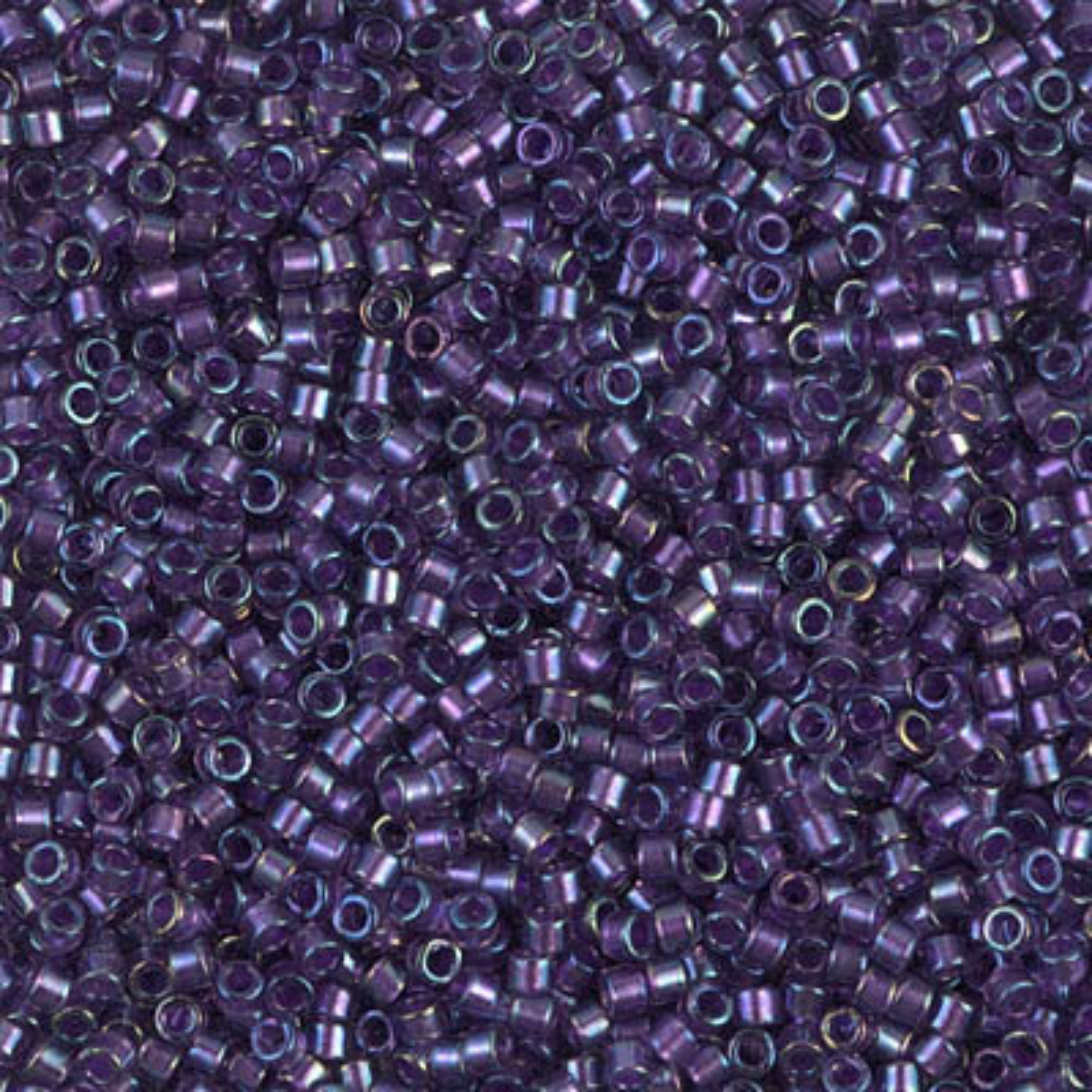 Miyuki 11/0 Delica Beads, DB1756, Sparkling Purple Lined Amethyst AB, 5g