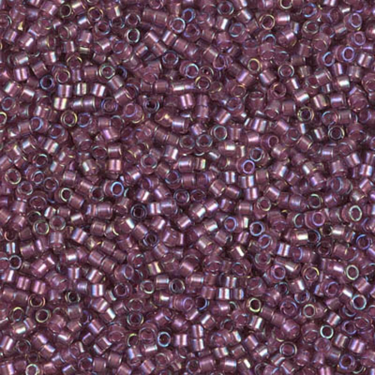 Miyuki 11/0 Delica Beads, DB1757, Sparkling Orchid Lined Amethyst AB, 5g